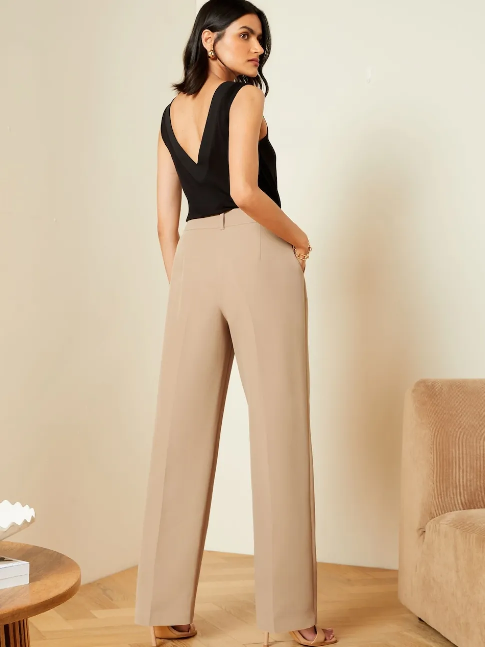 Camel - Love & Roses broek met wijde pijpen