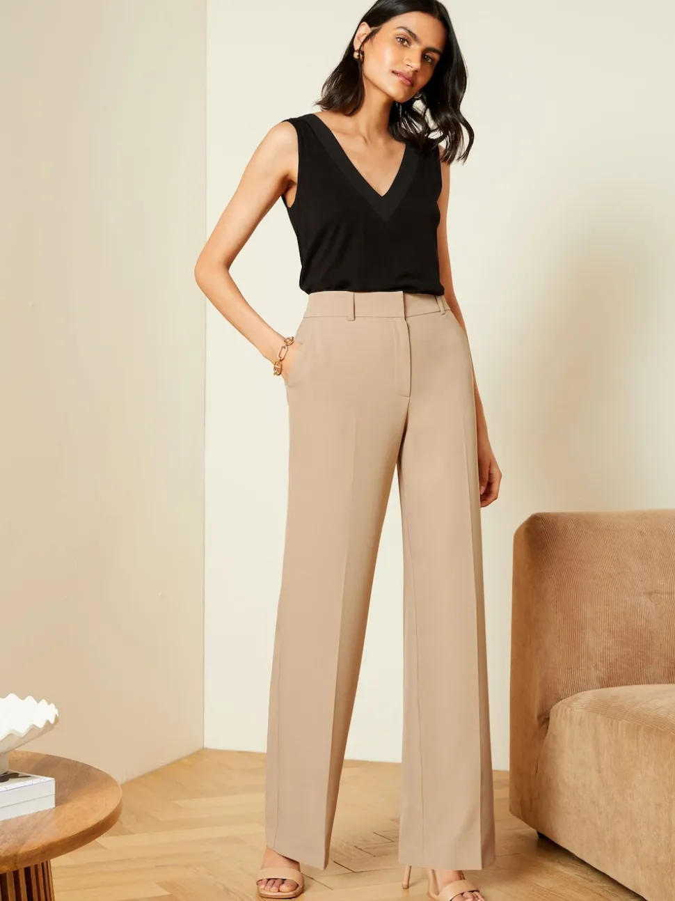 Camel - Love & Roses broek met wijde pijpen