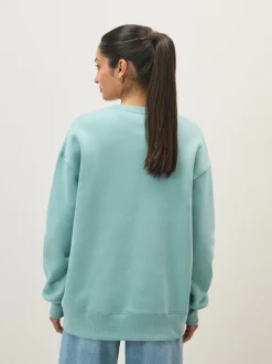 Cannon Blauw - Nike - Oversized fleece sweatshirt met ronde hals