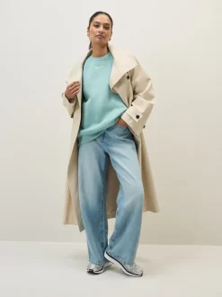 Cannon Blauw - Nike - Oversized fleece sweatshirt met ronde hals