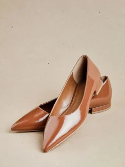 Caramel - Linzi Orian Pointed Toe Ballet Flats