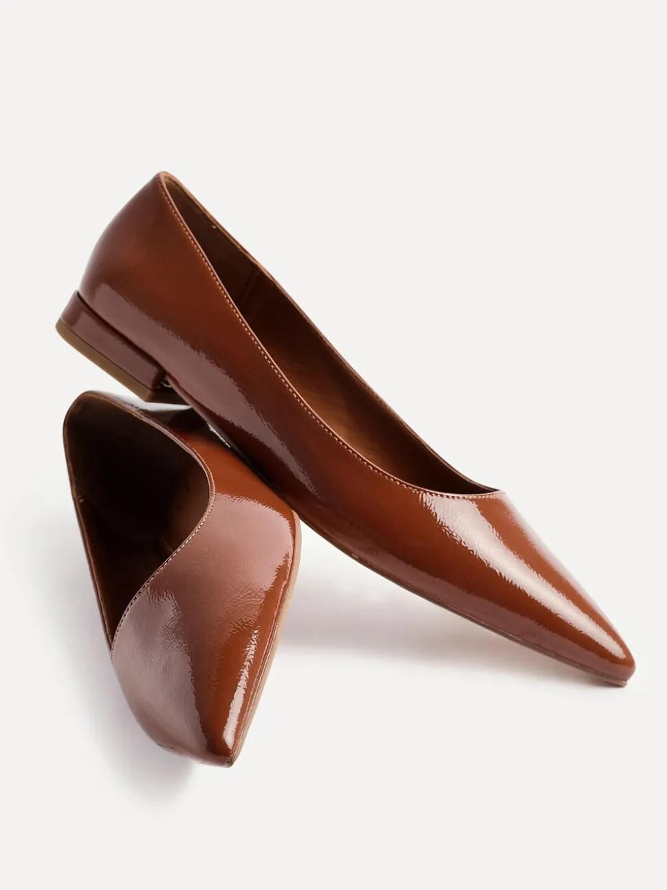 Caramel - Linzi Orian Pointed Toe Ballet Flats