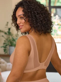 Caramel-nude - B-H beha met totale ondersteuning zonder beugel en ultiem comfort