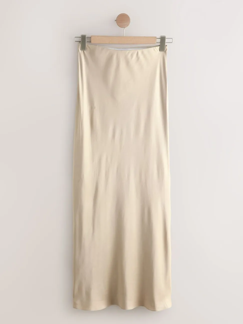 Champagne-goud - Satijnen midirok