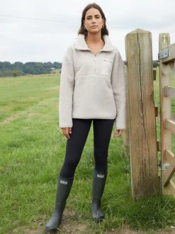 Champignon - Threadbare borgfleece met korte rits