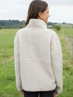 Champignon - Threadbare borgfleece met korte rits