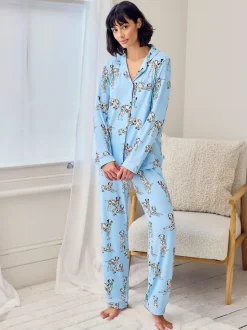 Chelsea Peers Dalmation Dogs Print Long Pyjamas Set