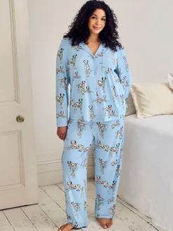 Chelsea Peers Dalmation Dogs Print Long Pyjamas Set
