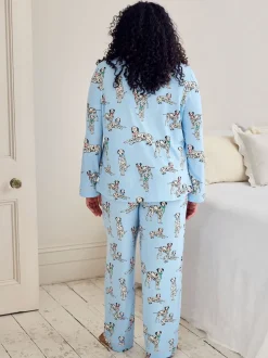 Chelsea Peers Dalmation Dogs Print Long Pyjamas Set