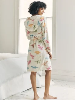 Chelsea Peers Fleece Dinosaur Print Dressing Gown