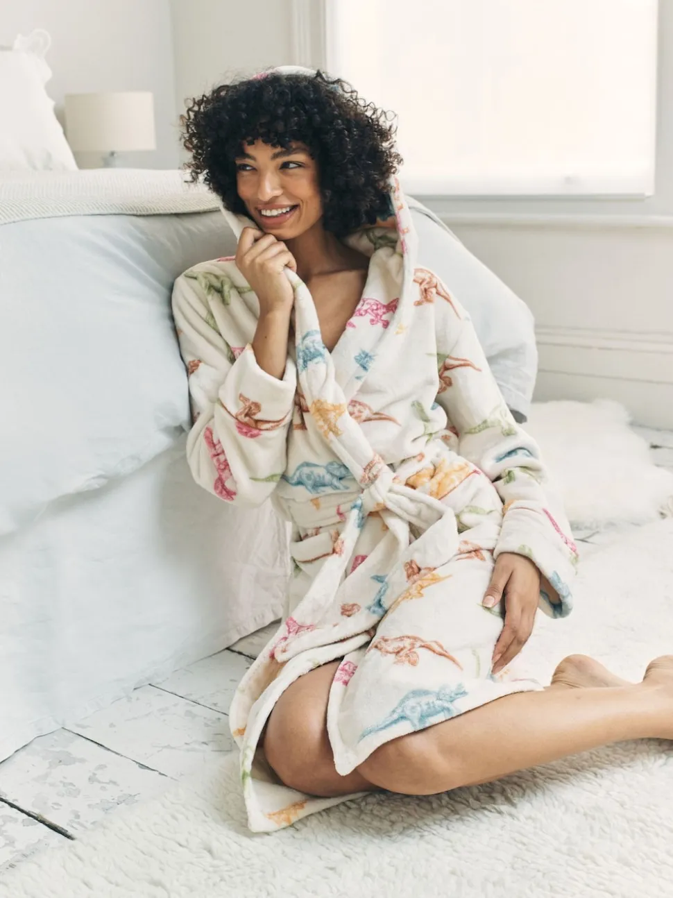 Chelsea Peers Fleece Dinosaur Print Dressing Gown