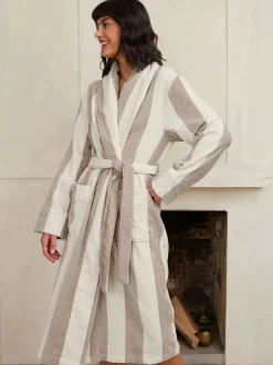 Chelsea Peers Fleece Stripe Dressing Gown