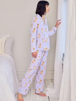 Chelsea Peers Spa Dogs Print Long Pyjamas Set