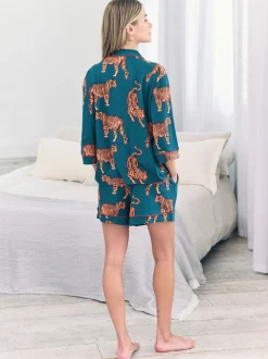Chelsea Peers Tiger Print Long Pyjamas Set