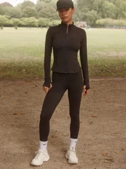 Chocoladebruin - Active Balance Wrap Front Leggings