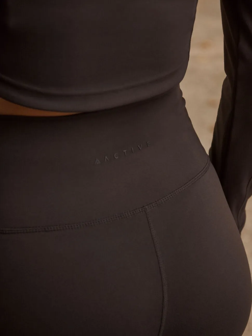 Chocoladebruin - Active Balance Wrap Front Leggings