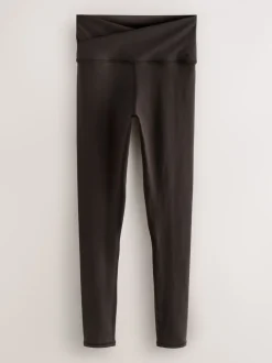 Chocoladebruin - Active Balance Wrap Front Leggings