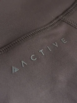 Chocoladebruin - Active Sports yoga-jack met rits