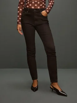 Chocoladebruin - Authentieke relaxed skinny jeans