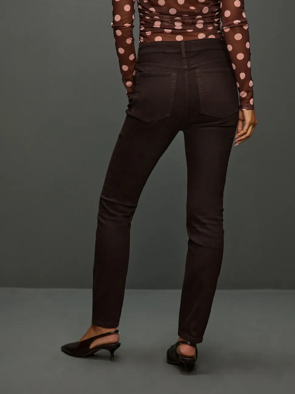 Chocoladebruin - Authentieke relaxed skinny jeans