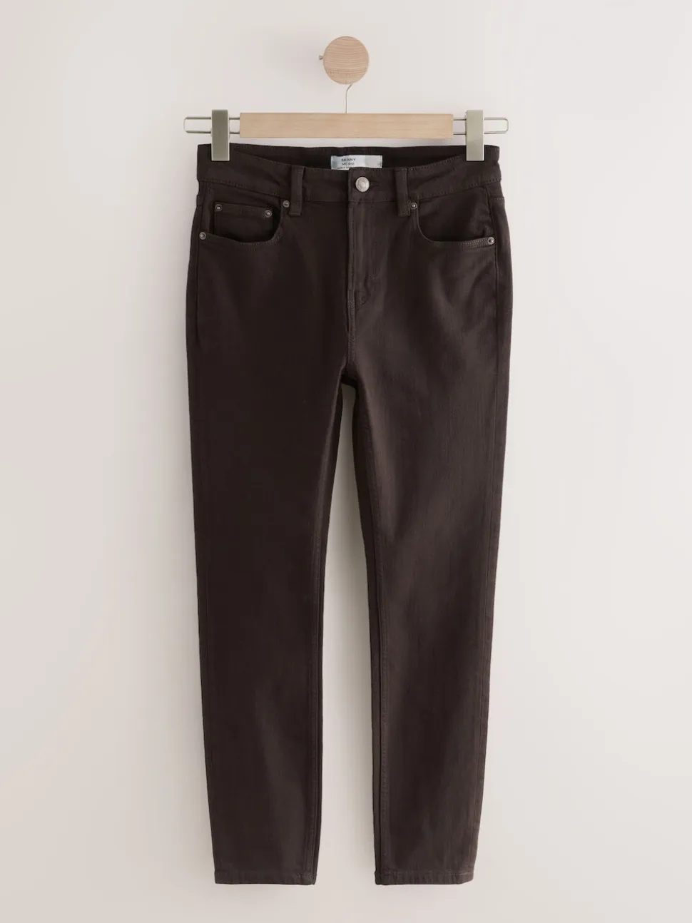 Chocoladebruin - Authentieke relaxed skinny jeans