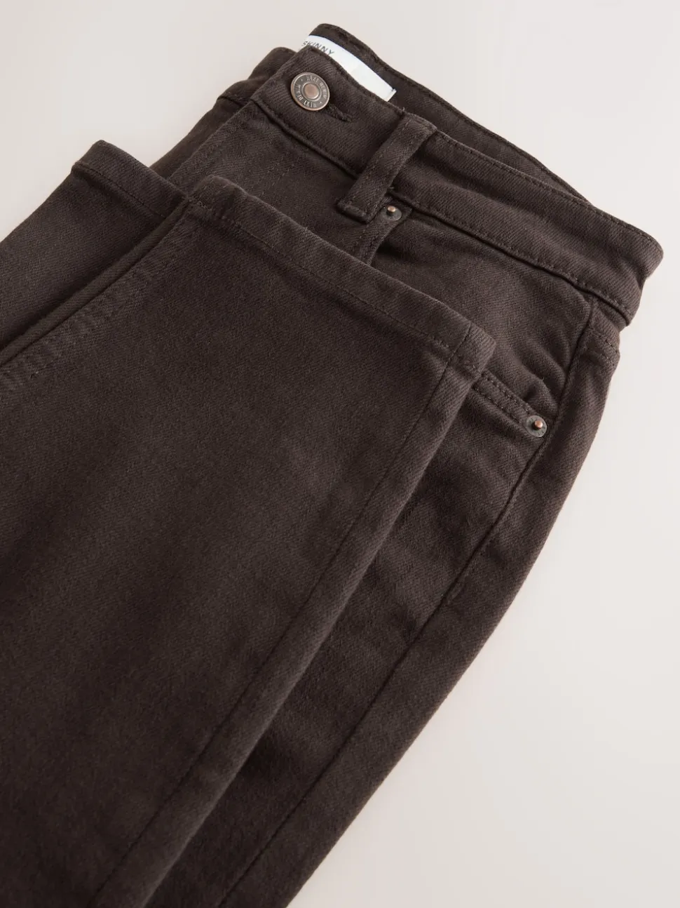 Chocoladebruin - Authentieke relaxed skinny jeans