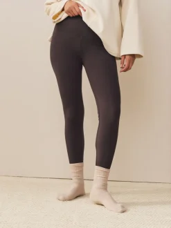 Chocoladebruin - Behaaglijke fleece legging