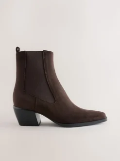 Chocoladebruin - Chelsea-stijl western cowboy Boots