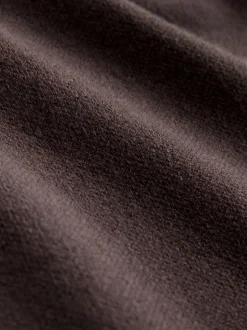 Chocoladebruin - Compact Cosy Wide Leg Tipped Joggers