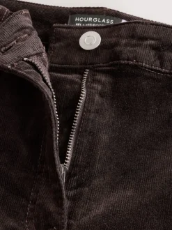 Chocoladebruin - Cord Skinny Hourglass Trousers