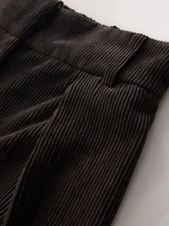 Chocoladebruin - Corduroy broek met wijde pijpen