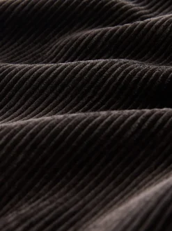 Chocoladebruin - Corduroy broek met wijde pijpen