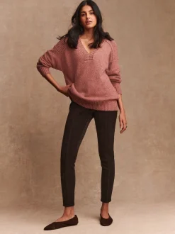 Chocoladebruin - Corduroy legging