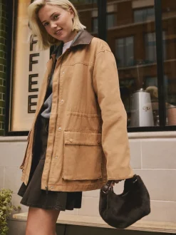 Chocoladebruin - Crossbodytas van imitatiebont