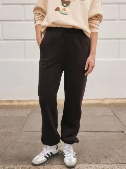 Chocoladebruin - Essentiële jersey joggingbroek met manchetten