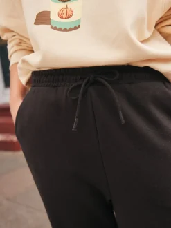 Chocoladebruin - Essentiële jersey joggingbroek met manchetten