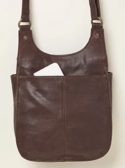 Chocoladebruin - FatFace Oiled Crossbodytas