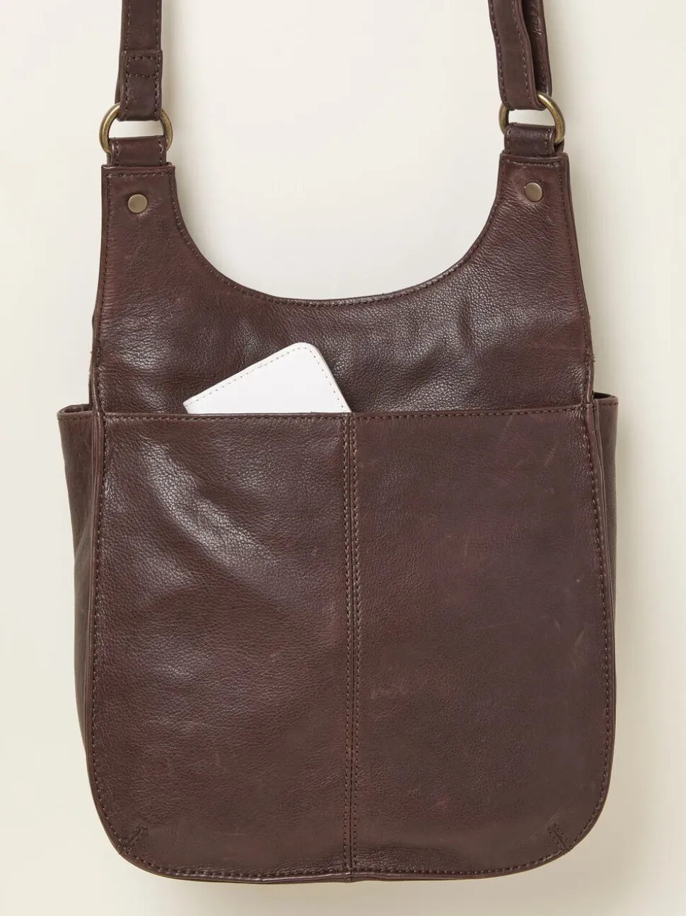 Chocoladebruin - FatFace Oiled Crossbodytas