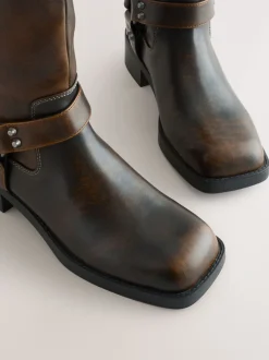 Chocoladebruin - Forever Comfort® Knee High Biker Boots