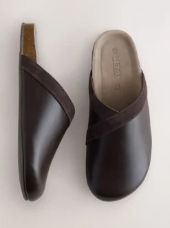 Chocoladebruin - Forever Comfort Leather Clean Footbed Clogs