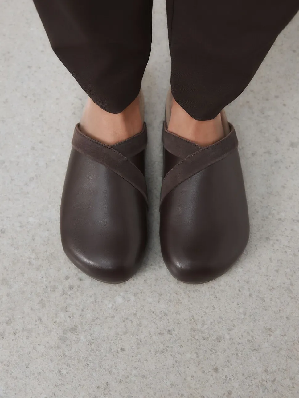 Chocoladebruin - Forever Comfort Leather Clean Footbed Clogs