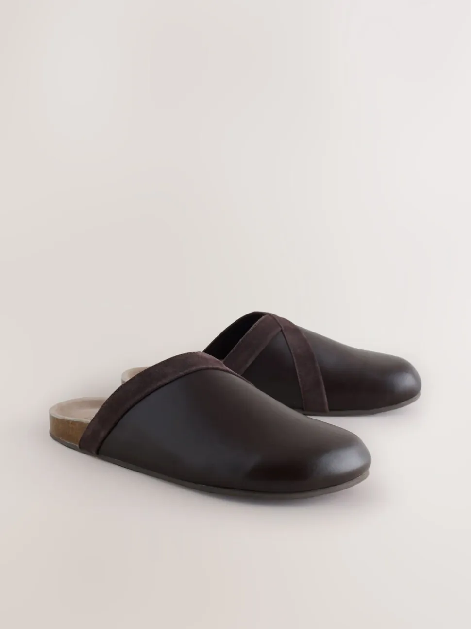 Chocoladebruin - Forever Comfort Leather Clean Footbed Clogs