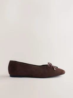 Chocoladebruin - Forever Comfort® Suede High Cut Ballet Flats