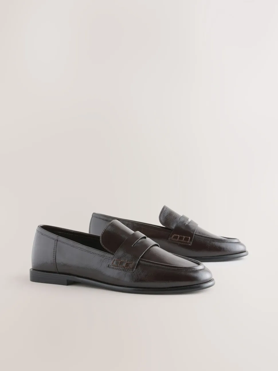 Chocoladebruin - Forever Comfort® Penny loafers met ronde neus