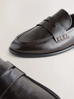 Chocoladebruin - Forever Comfort® Penny loafers met ronde neus