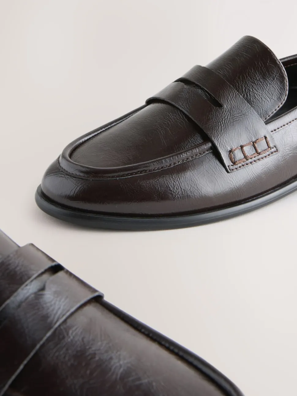 Chocoladebruin - Forever Comfort® Penny loafers met ronde neus