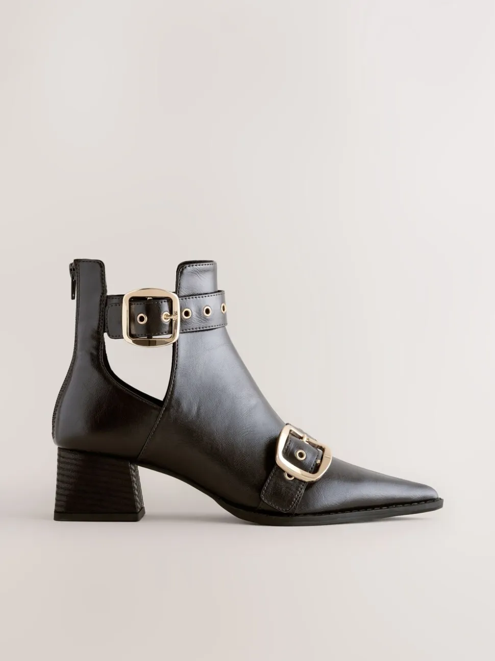 Chocoladebruin - Forever Comfort® Cut Out Buckle Detail Ankle Boots
