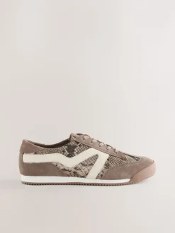 Chocoladebruin - Forever Comfort® Slimeline Side Stripe Lace Up Trainers