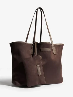 Chocoladebruin - Friends Like These Faux Suede Soft Tote Bag