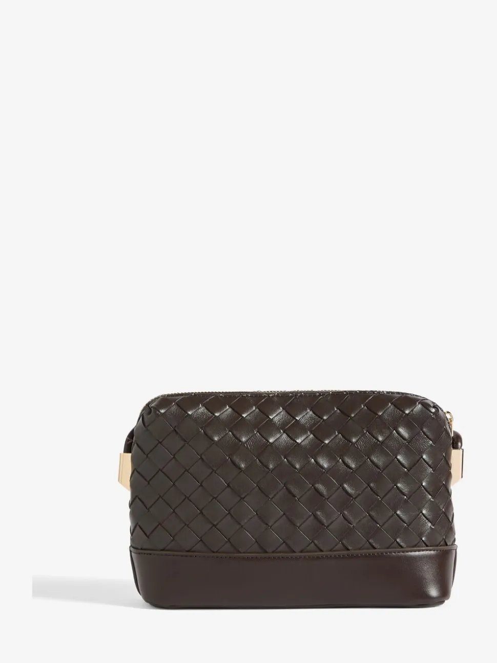 Chocoladebruin - Friends Like These Weave Knotted Handle Cross-Body Bag